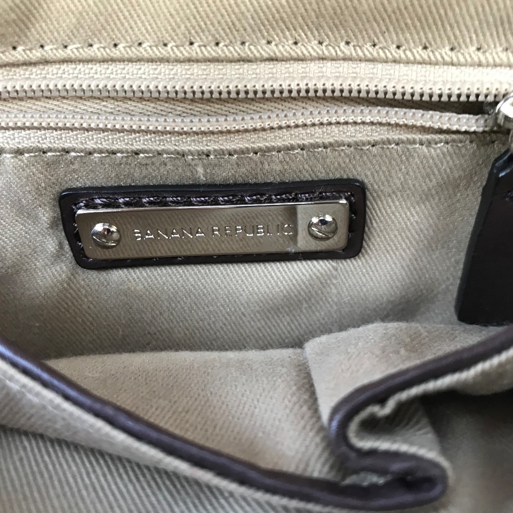 Banana Republic Women Handbag Cow Leather Brown - Picture 7 of 8